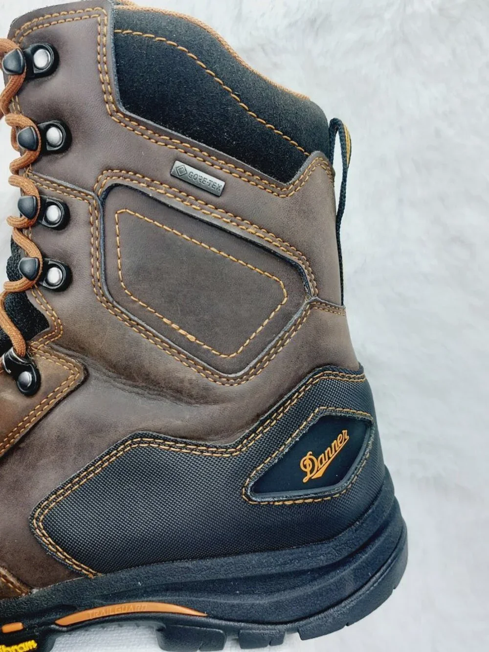 Danner Men's Brown Orange Vicious 8'' NMT Composite Toe Ankle Work Boots Size 11